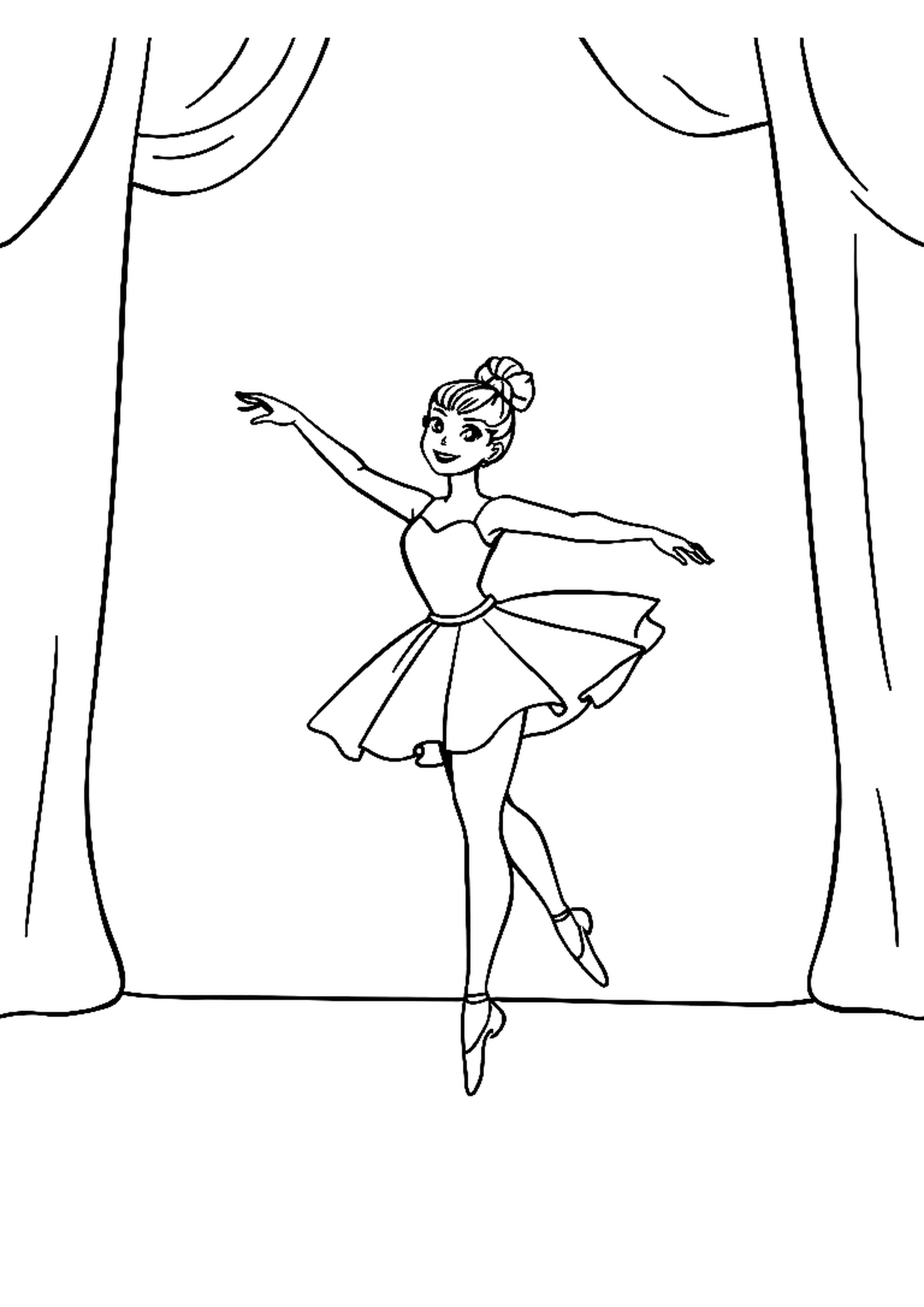 Ballerina dancing on stage in a sparkly tutu