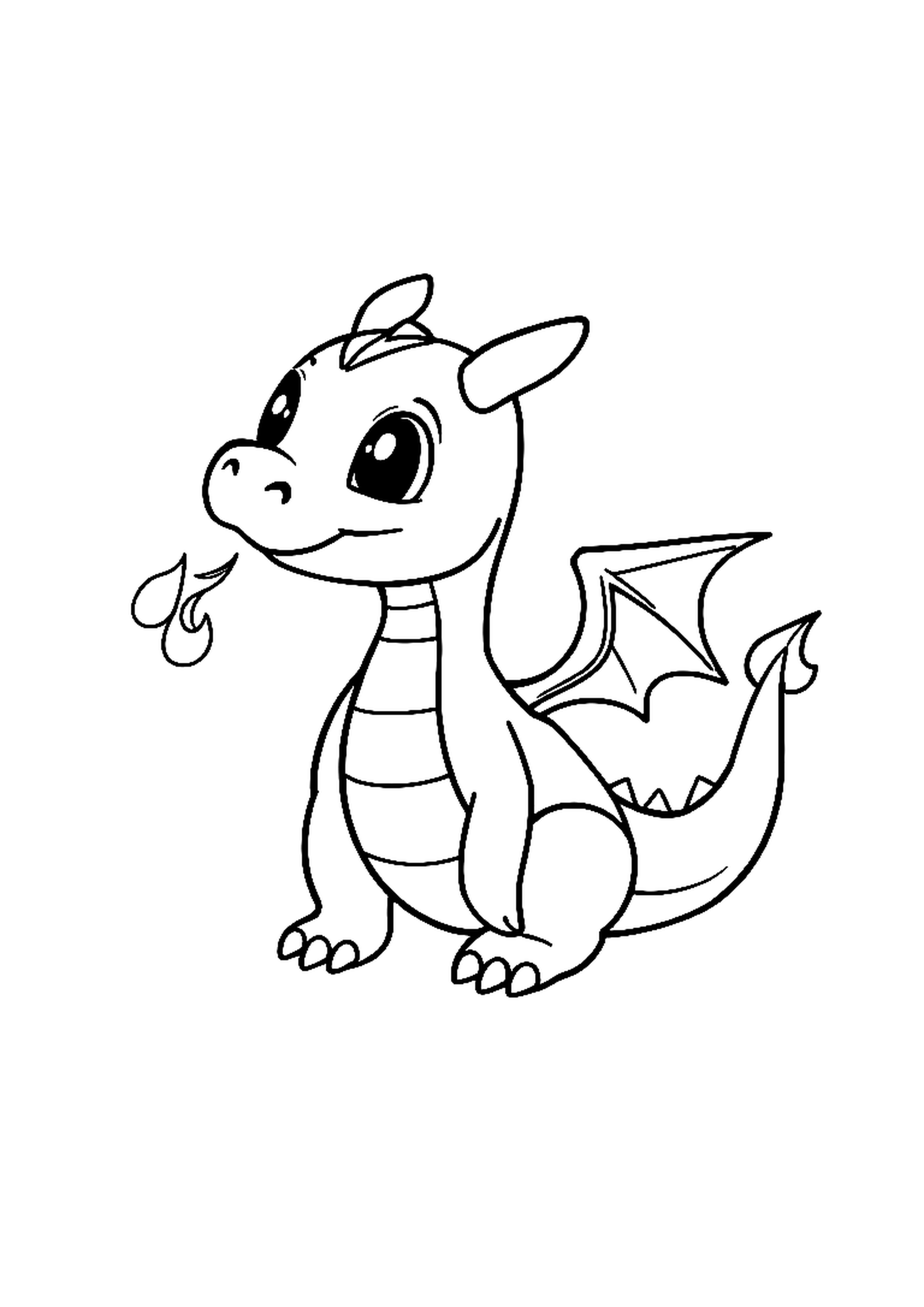 Baby dragon hatching out of a cracked egg