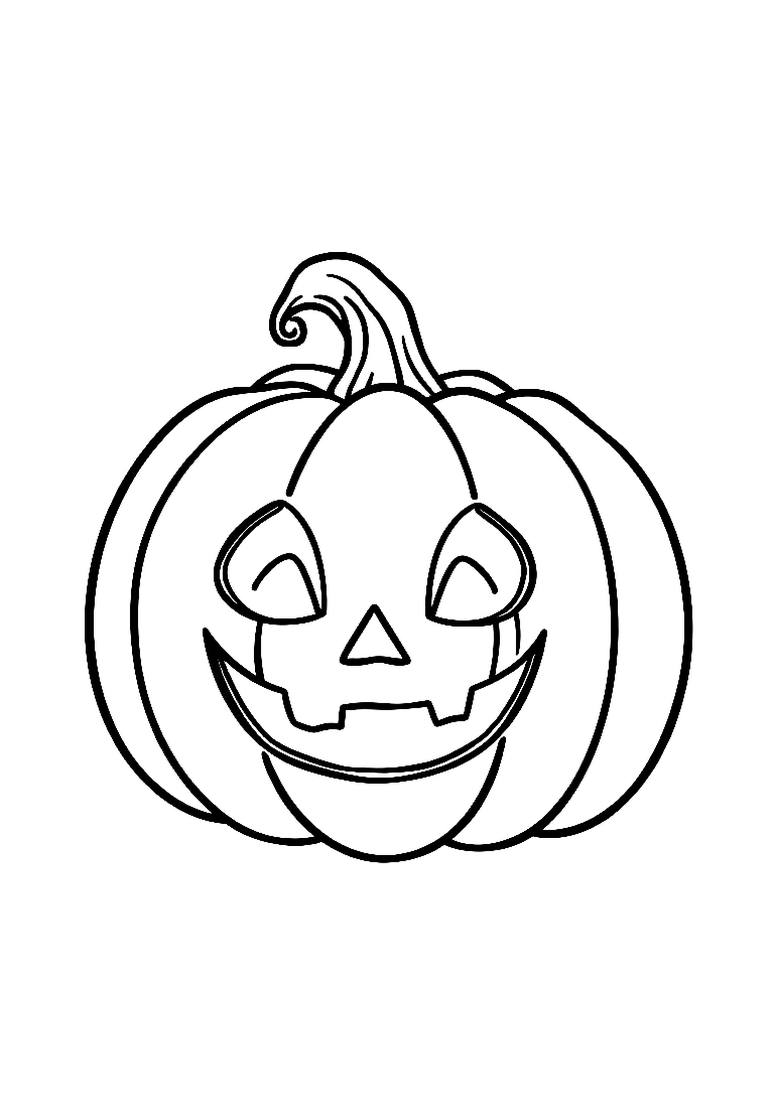 Jack-o-lantern pumpkin with triangle eyes and a toothy grin